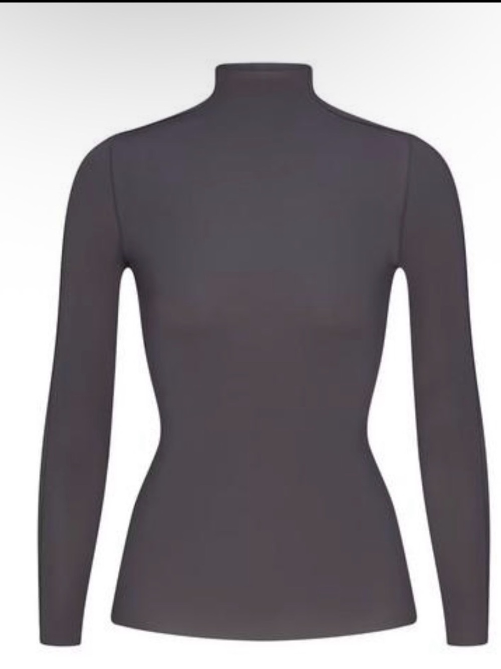Nike x SKIMS Weightless Layers Mock Neck Long Sleeve Top – Lead Gray, L NWT